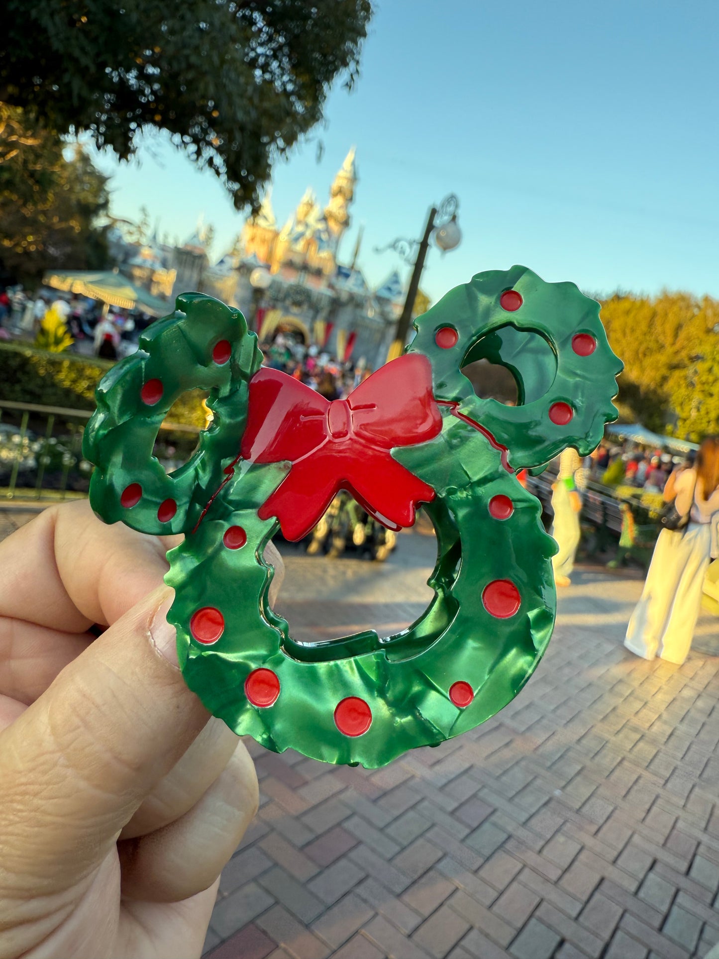 Mickey Mouse Wreath Claw Clip