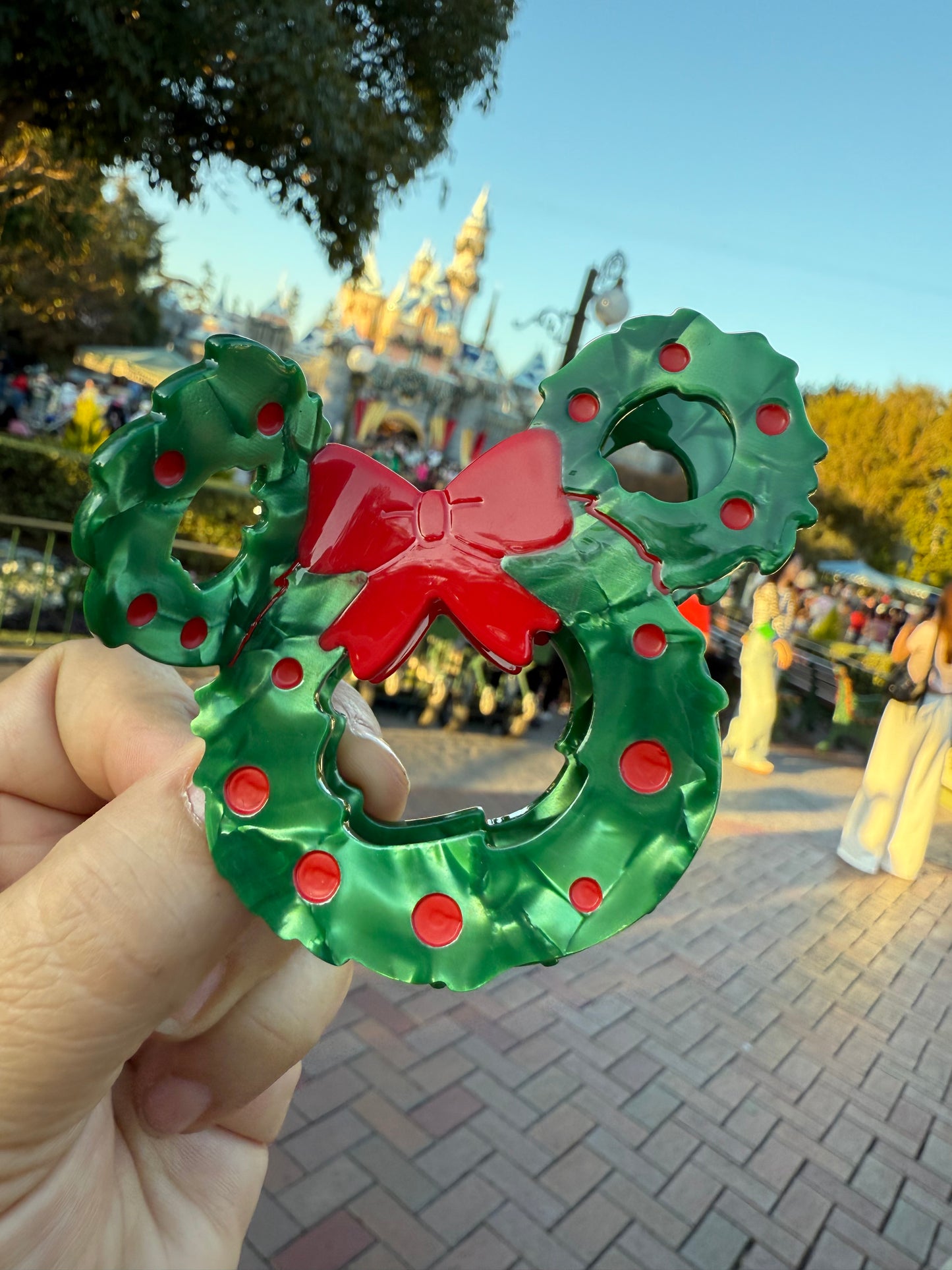 Mickey Mouse Wreath Claw Clip