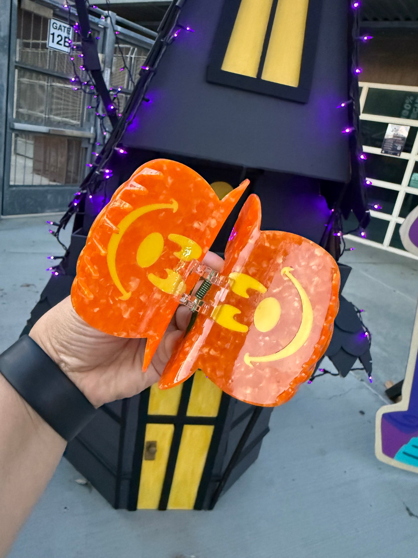 Pumpkin Mickey Hair Clip