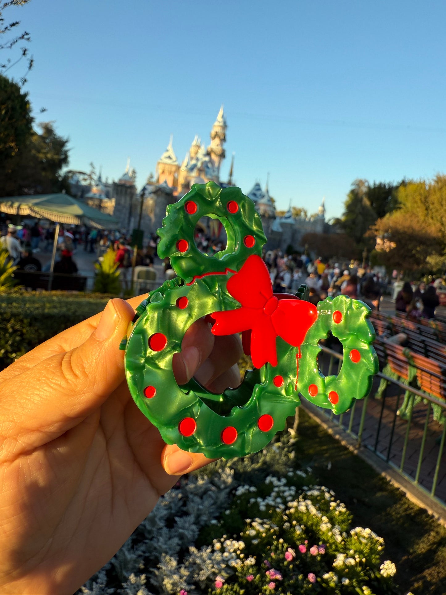 Mickey Mouse Wreath Claw Clip