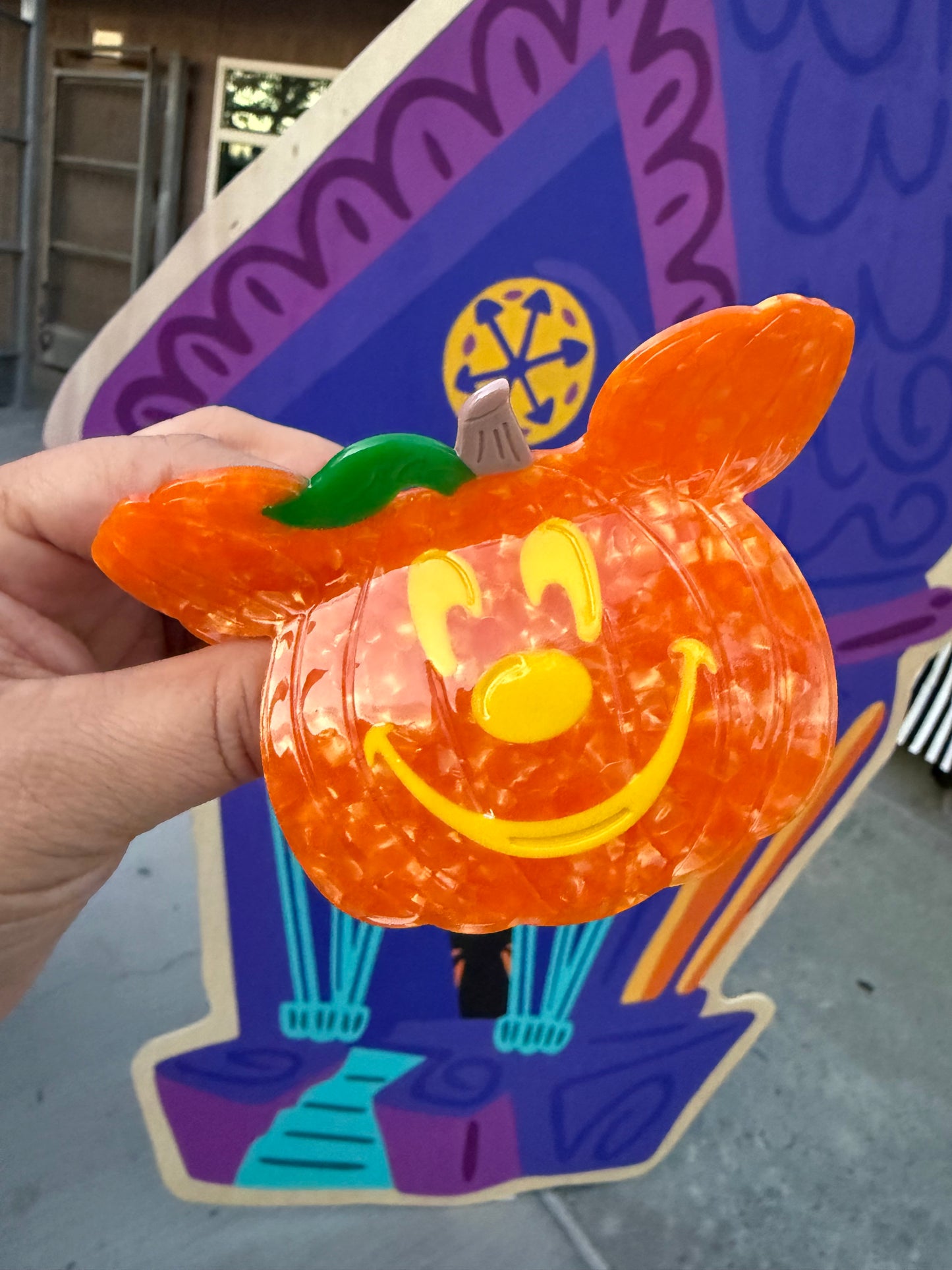 Pumpkin Mickey Hair Clip
