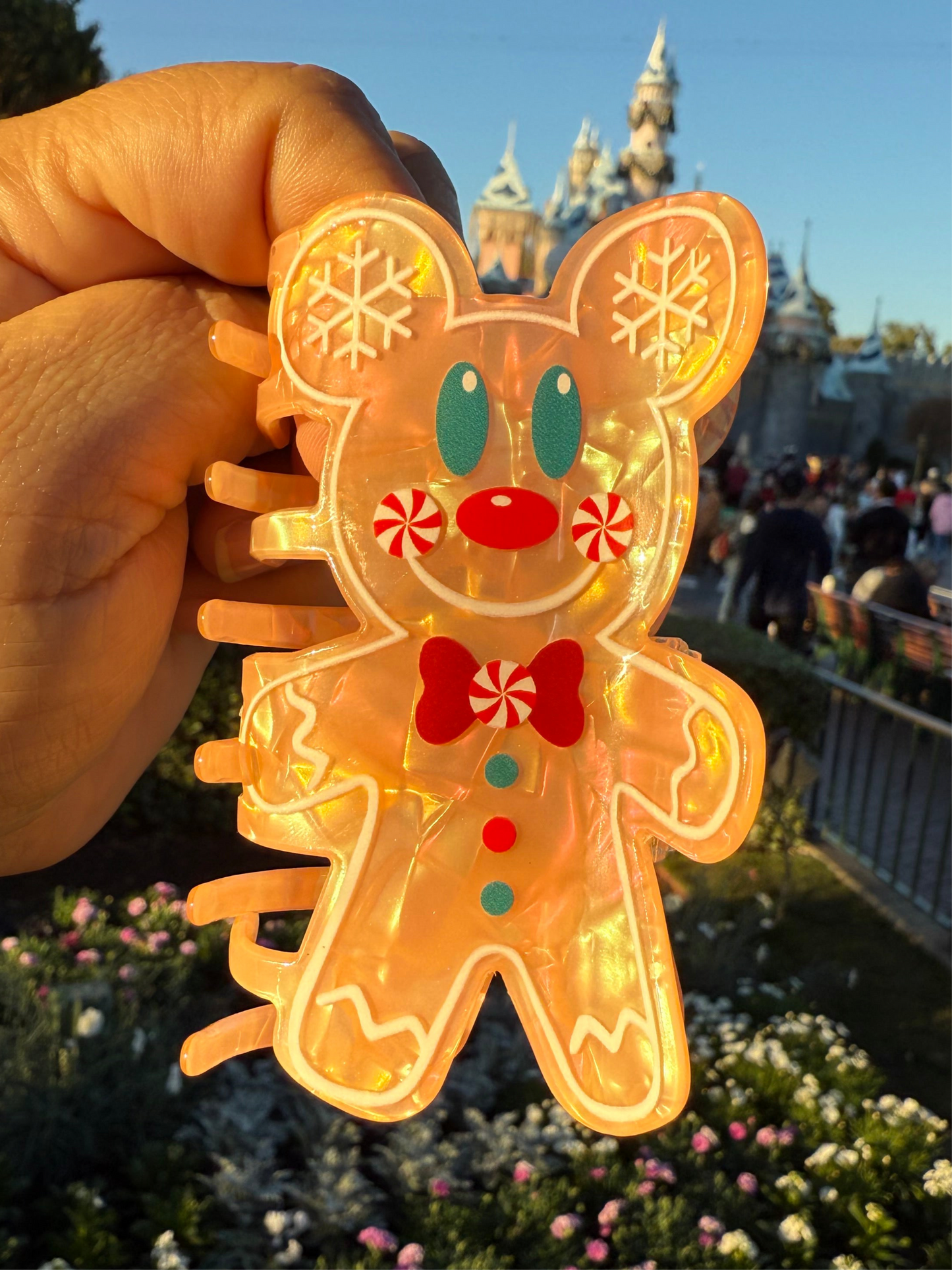 Gingerbread Mickey Claw Clip
