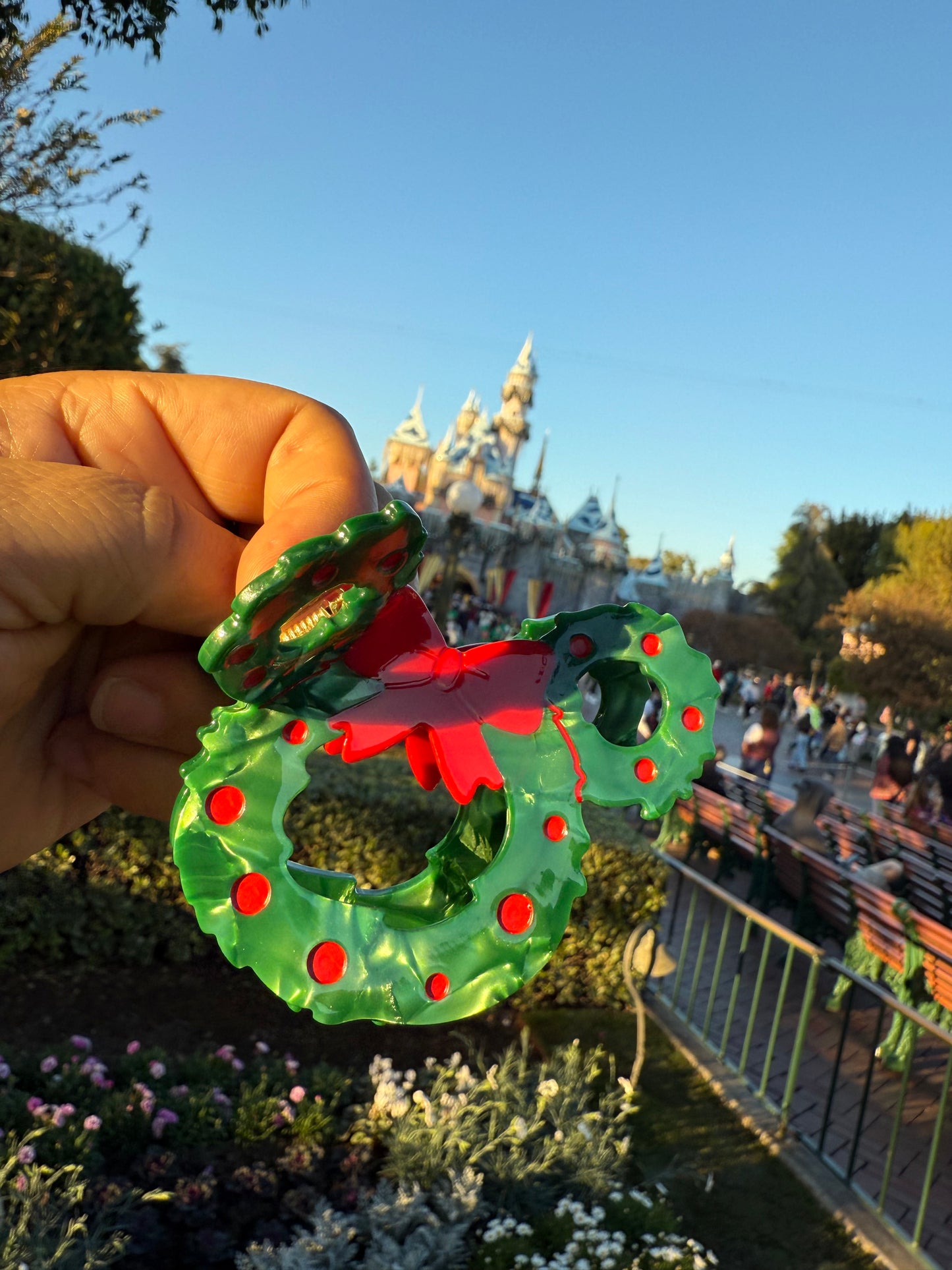Mickey Mouse Wreath Claw Clip