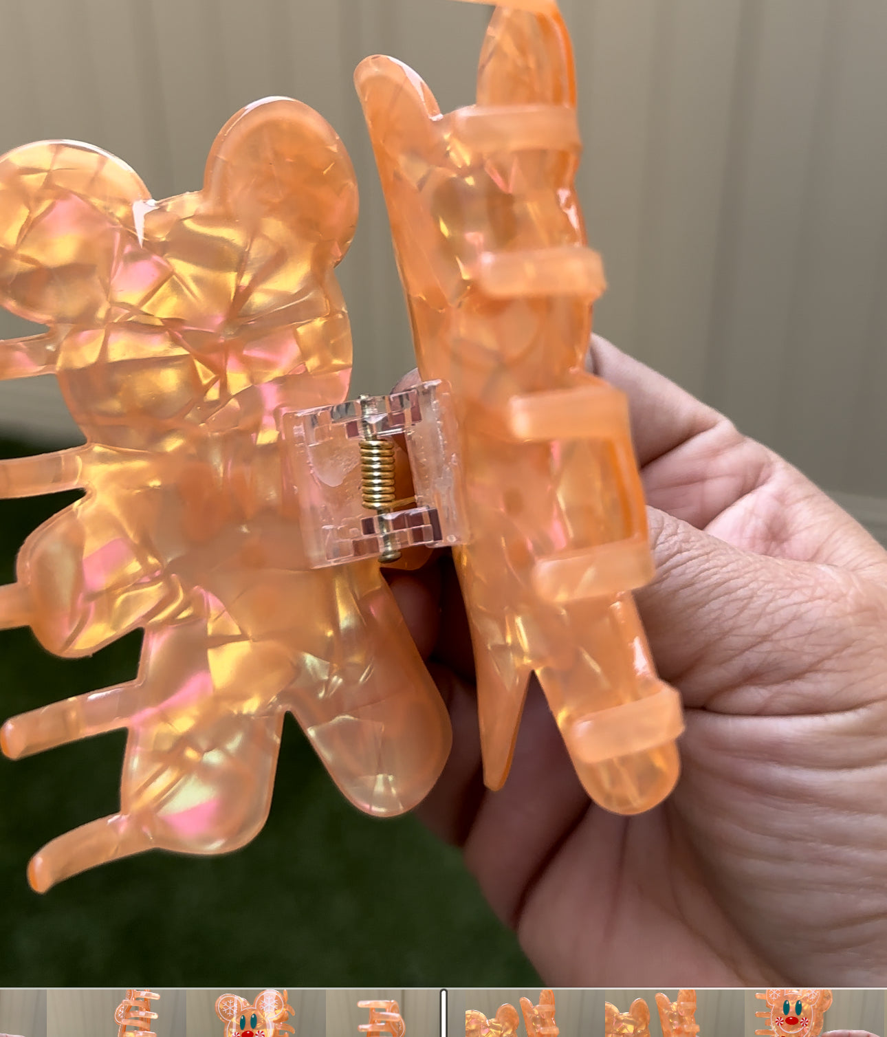 Gingerbread Mickey Claw Clip