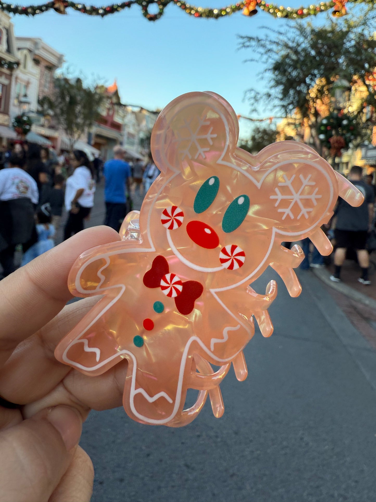 Gingerbread Mickey Claw Clip