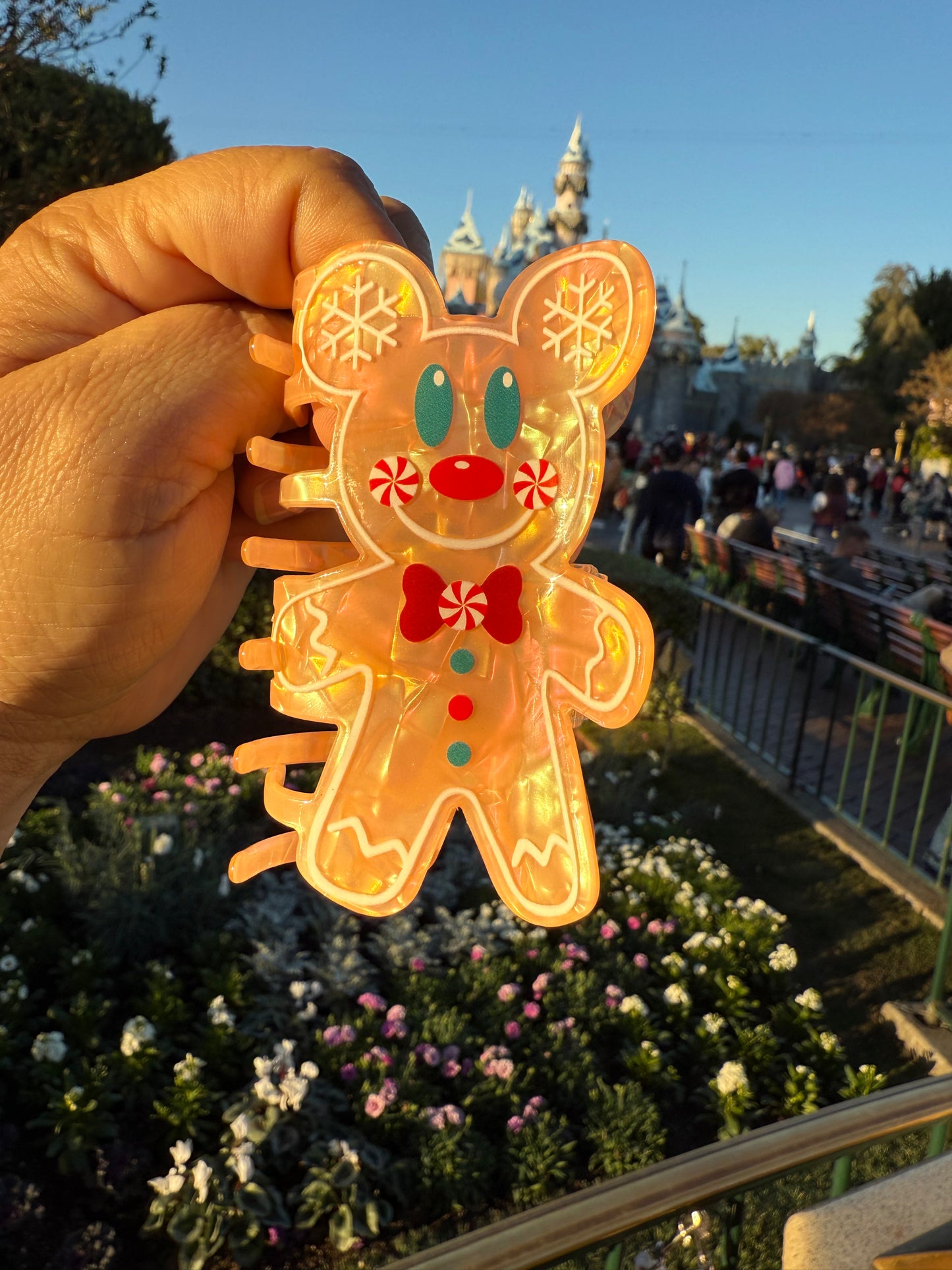 Gingerbread Mickey Claw Clip