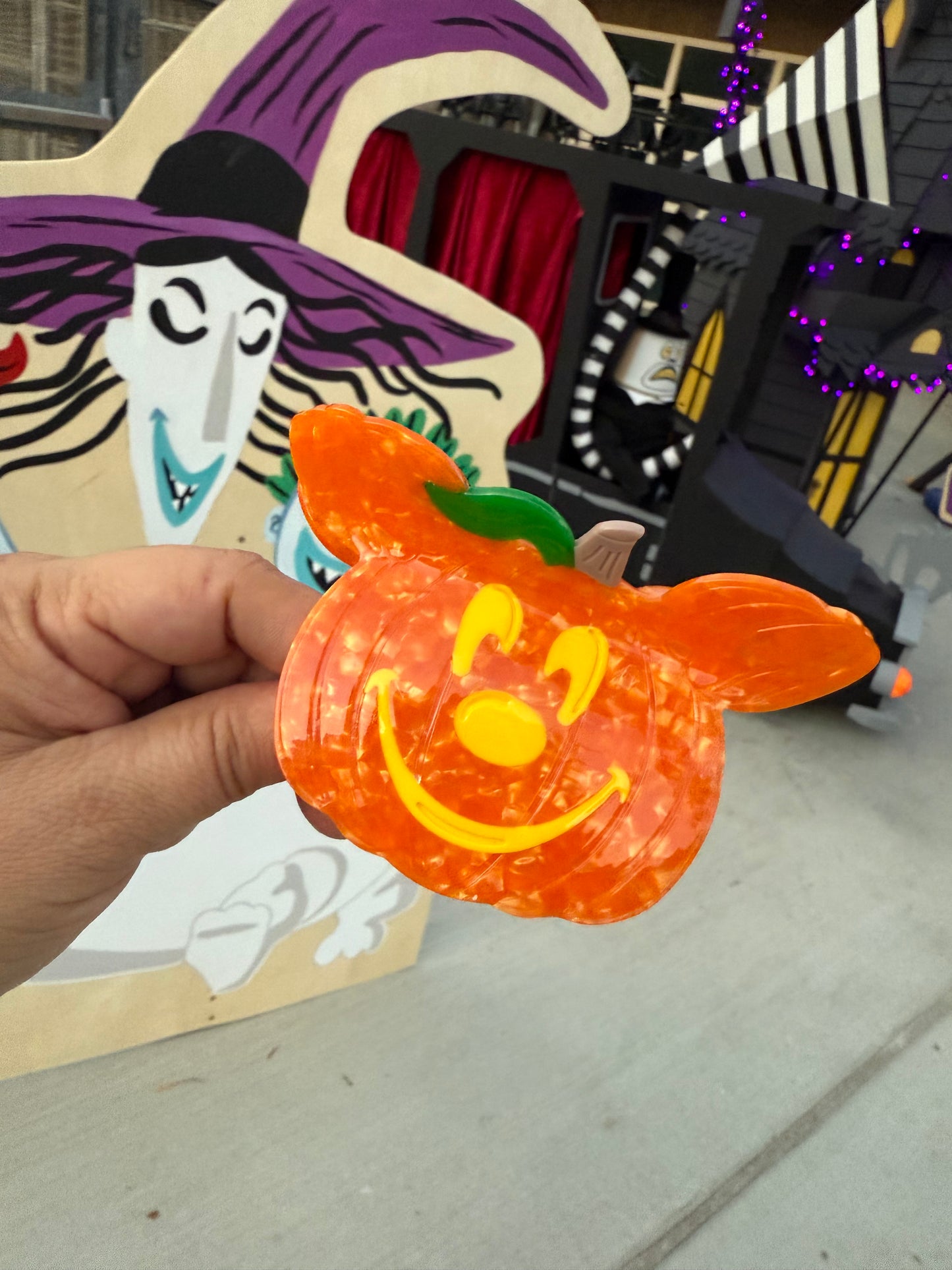 Pumpkin Mickey Hair Clip