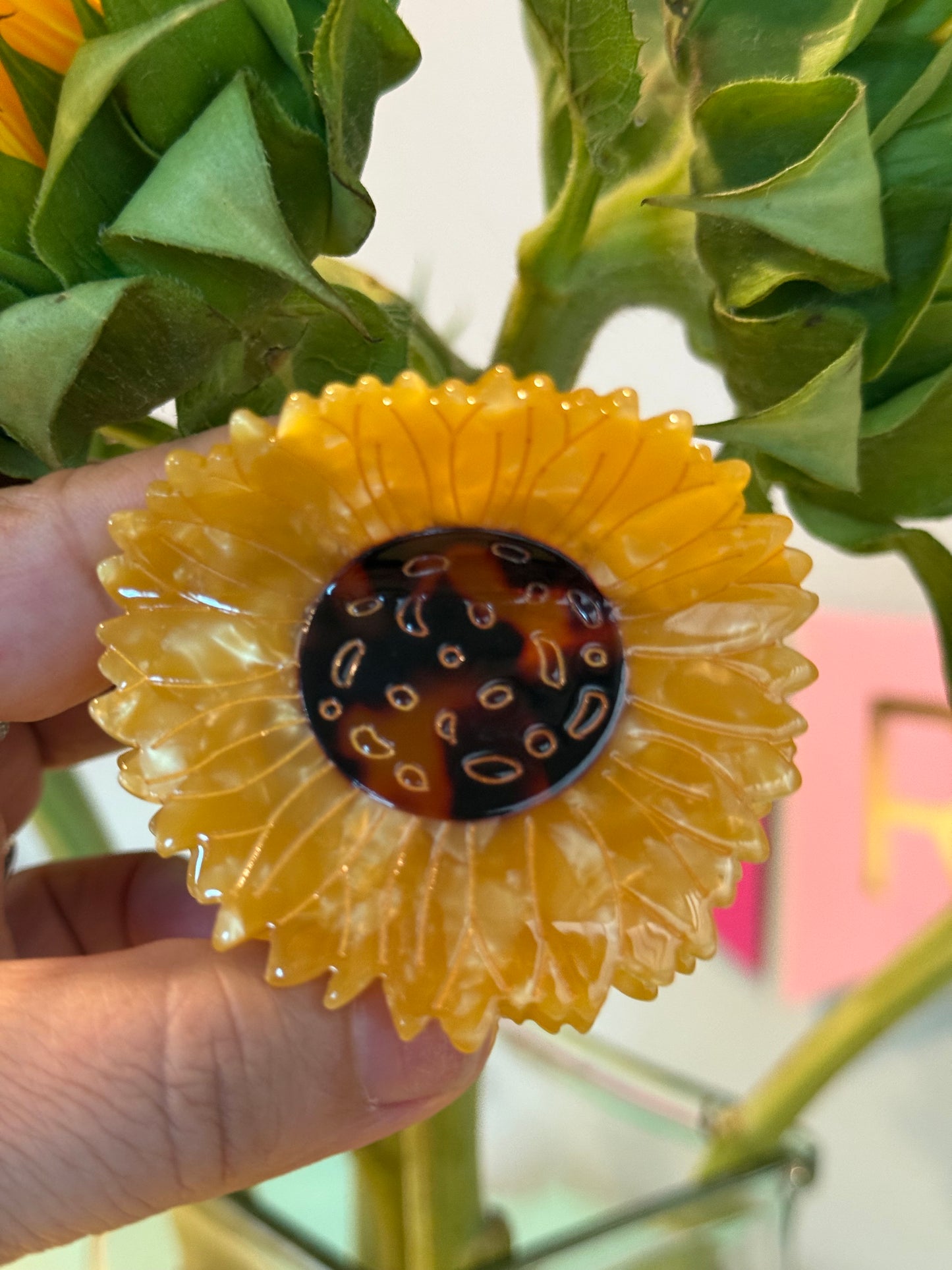 Sunflower Claw Clip