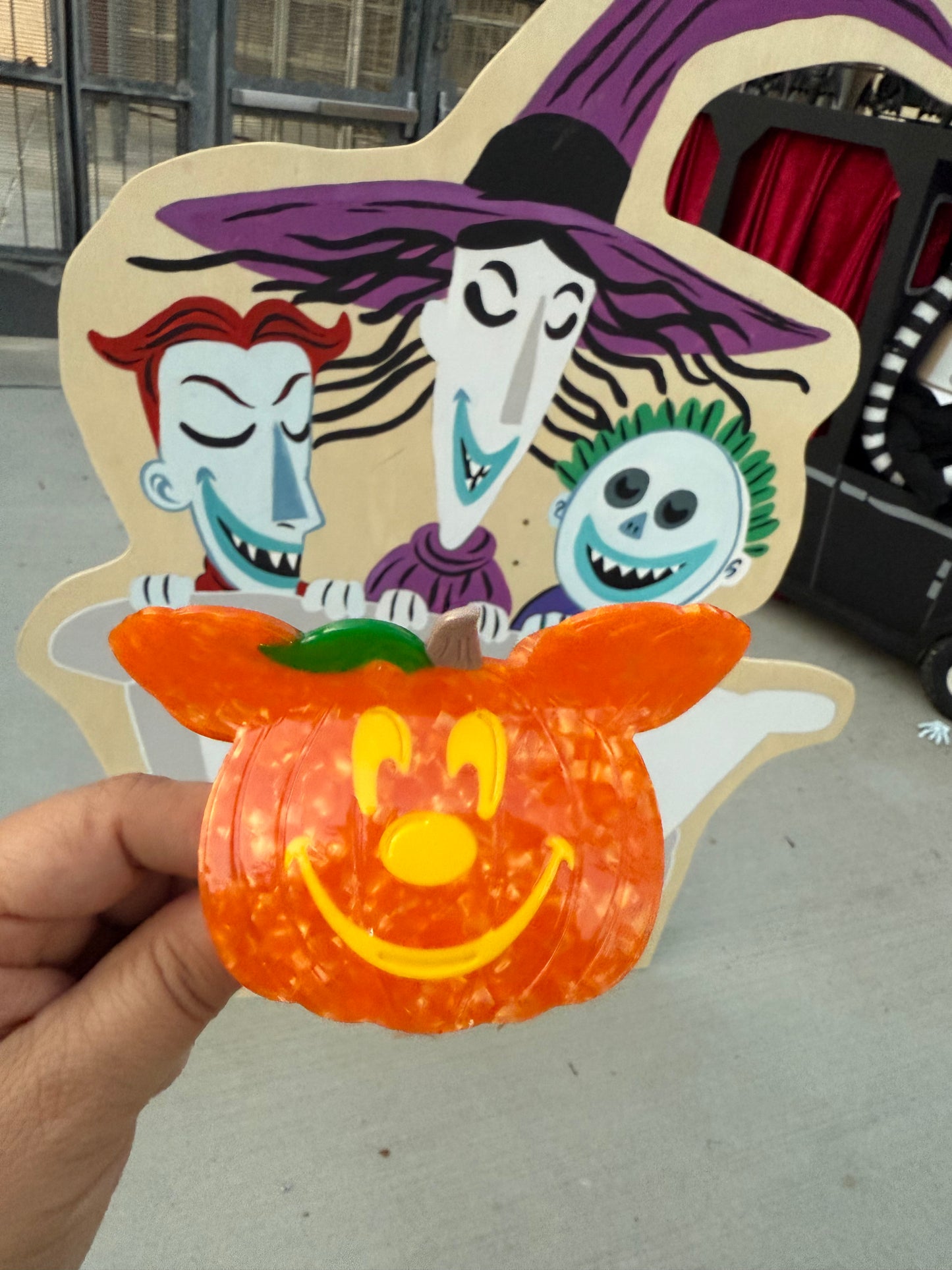 Pumpkin Mickey Hair Clip
