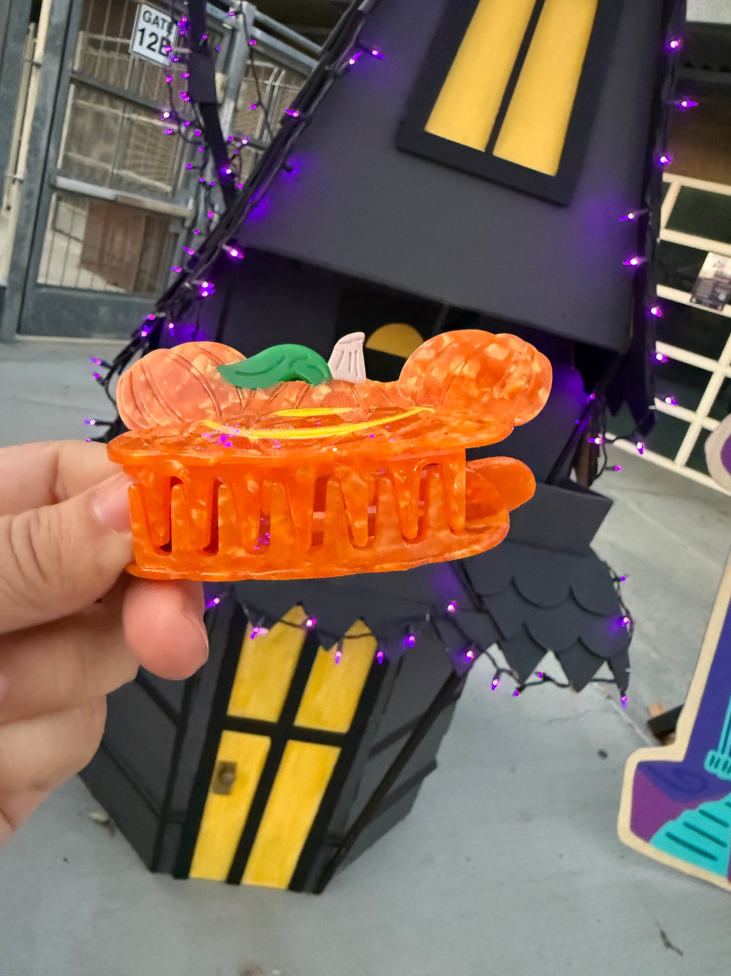 Pumpkin Mickey Hair Clip
