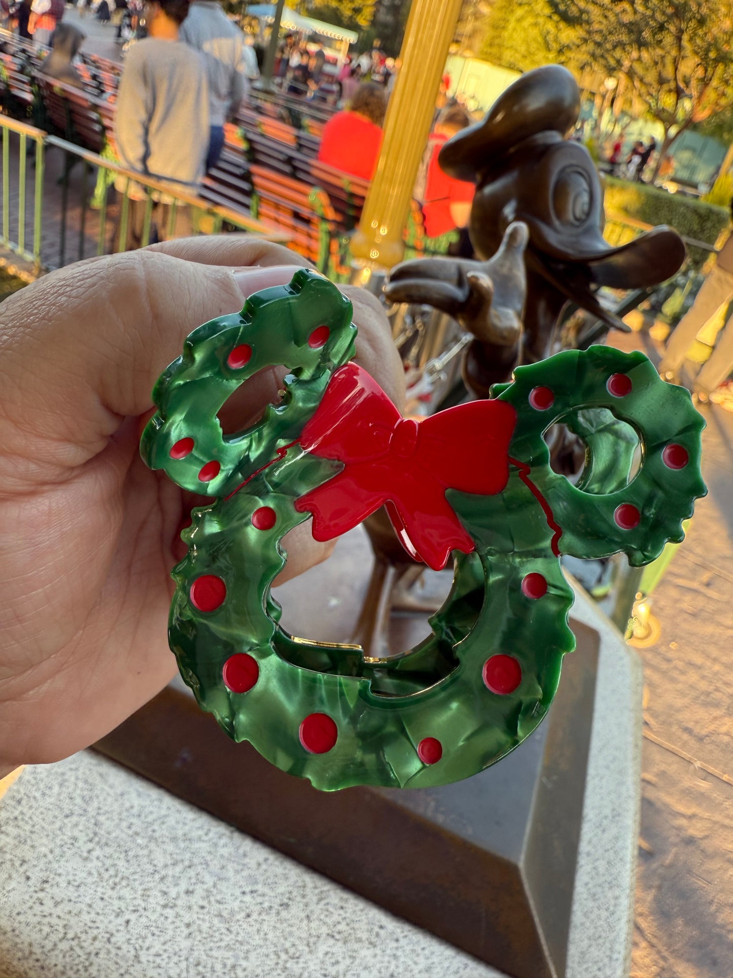Mickey Mouse Wreath Claw Clip