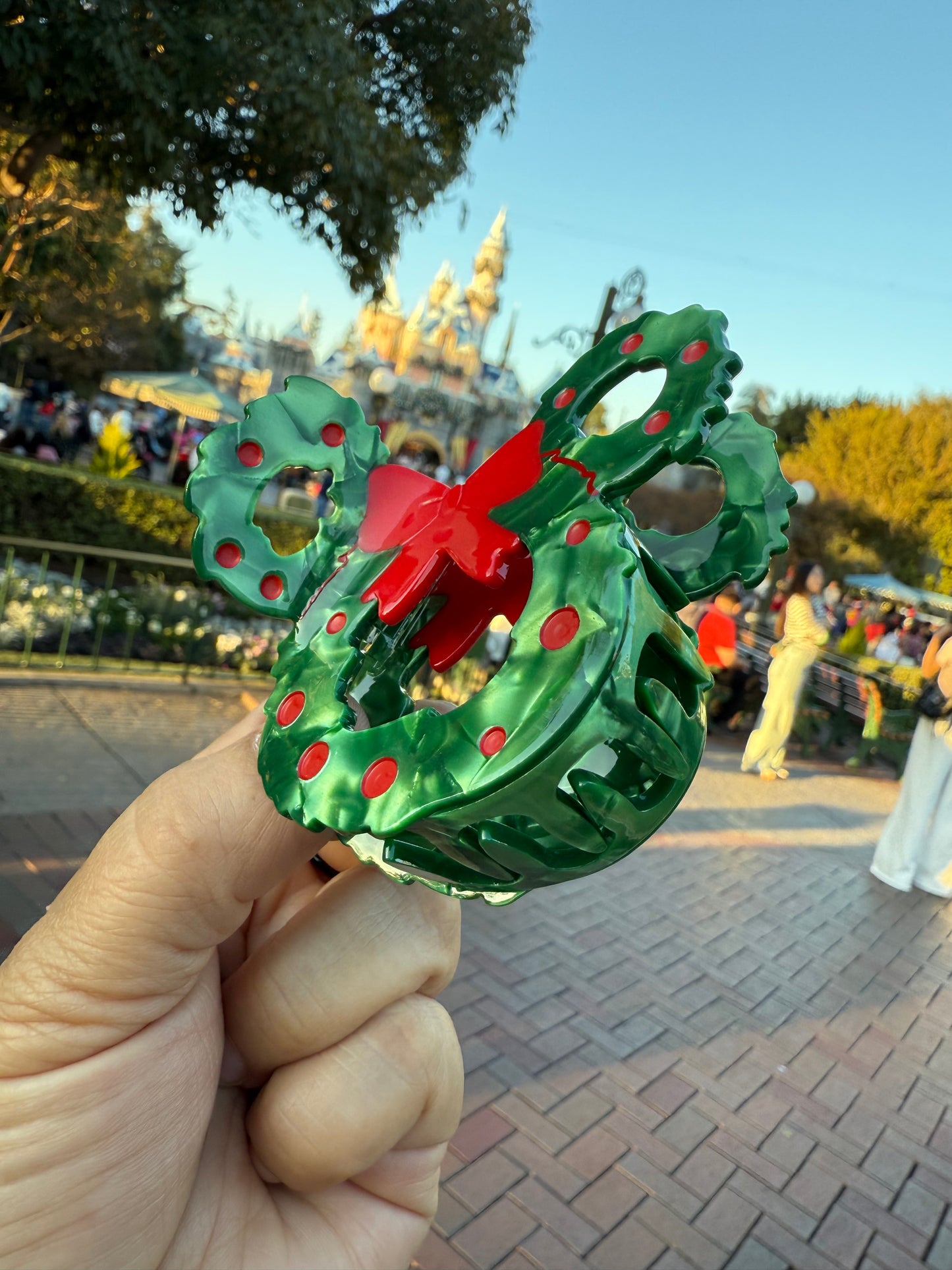 Mickey Mouse Wreath Claw Clip