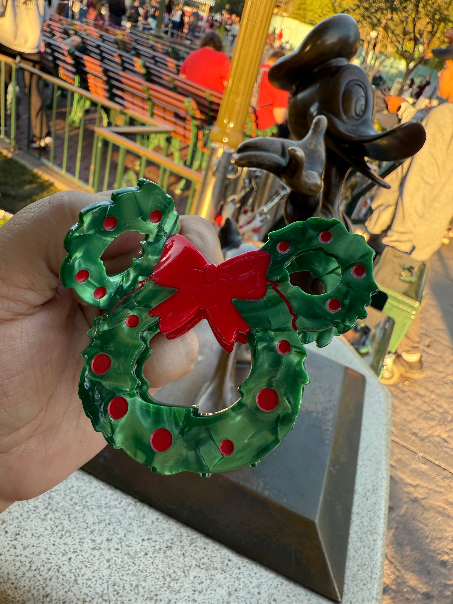 Mickey Mouse Wreath Claw Clip