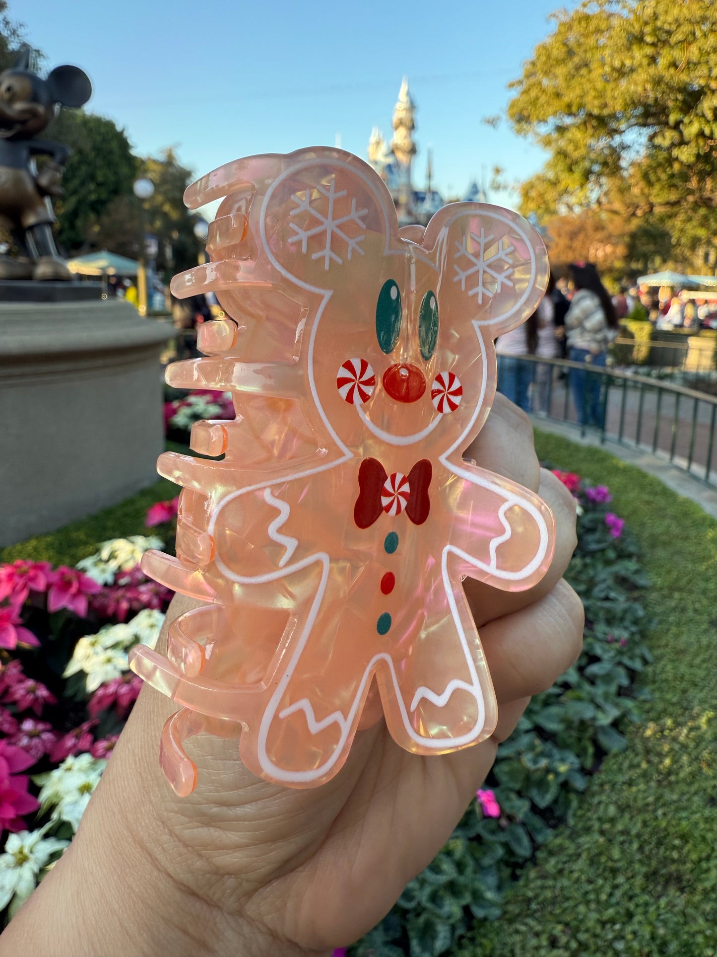 Gingerbread Mickey Claw Clip