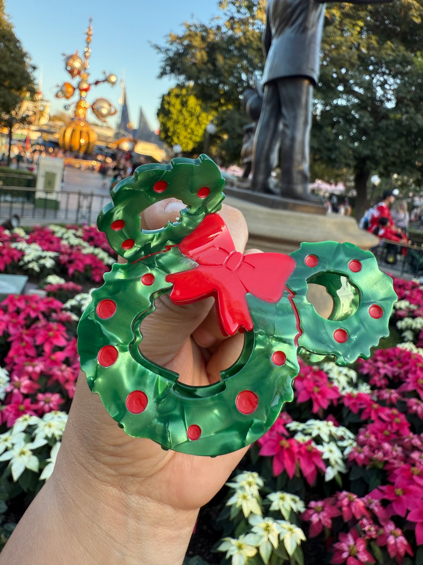 Mickey Mouse Wreath Claw Clip