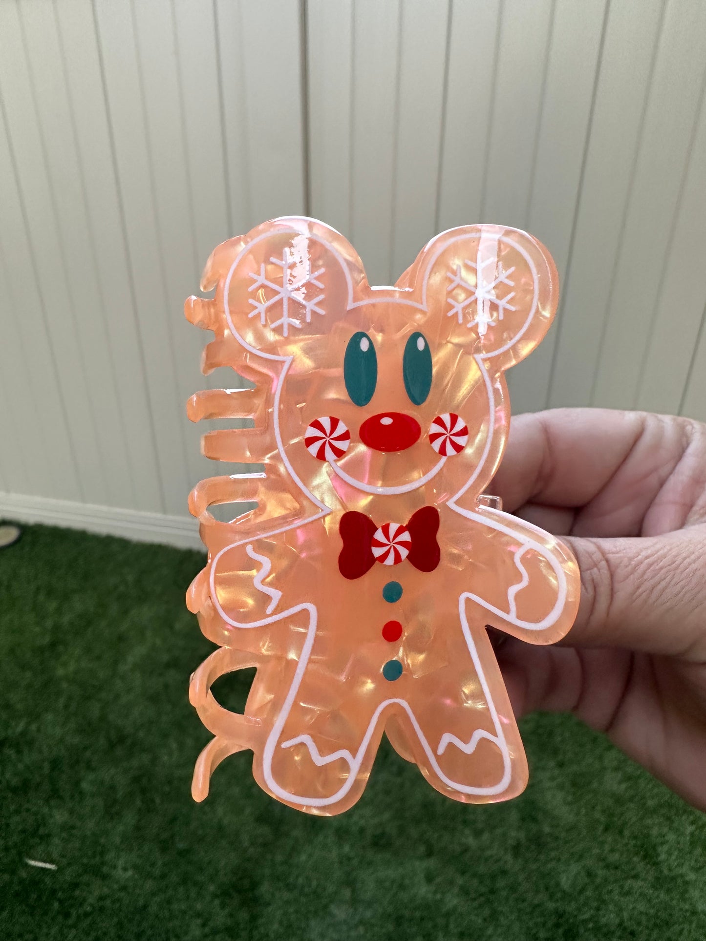 Gingerbread Mickey Claw Clip