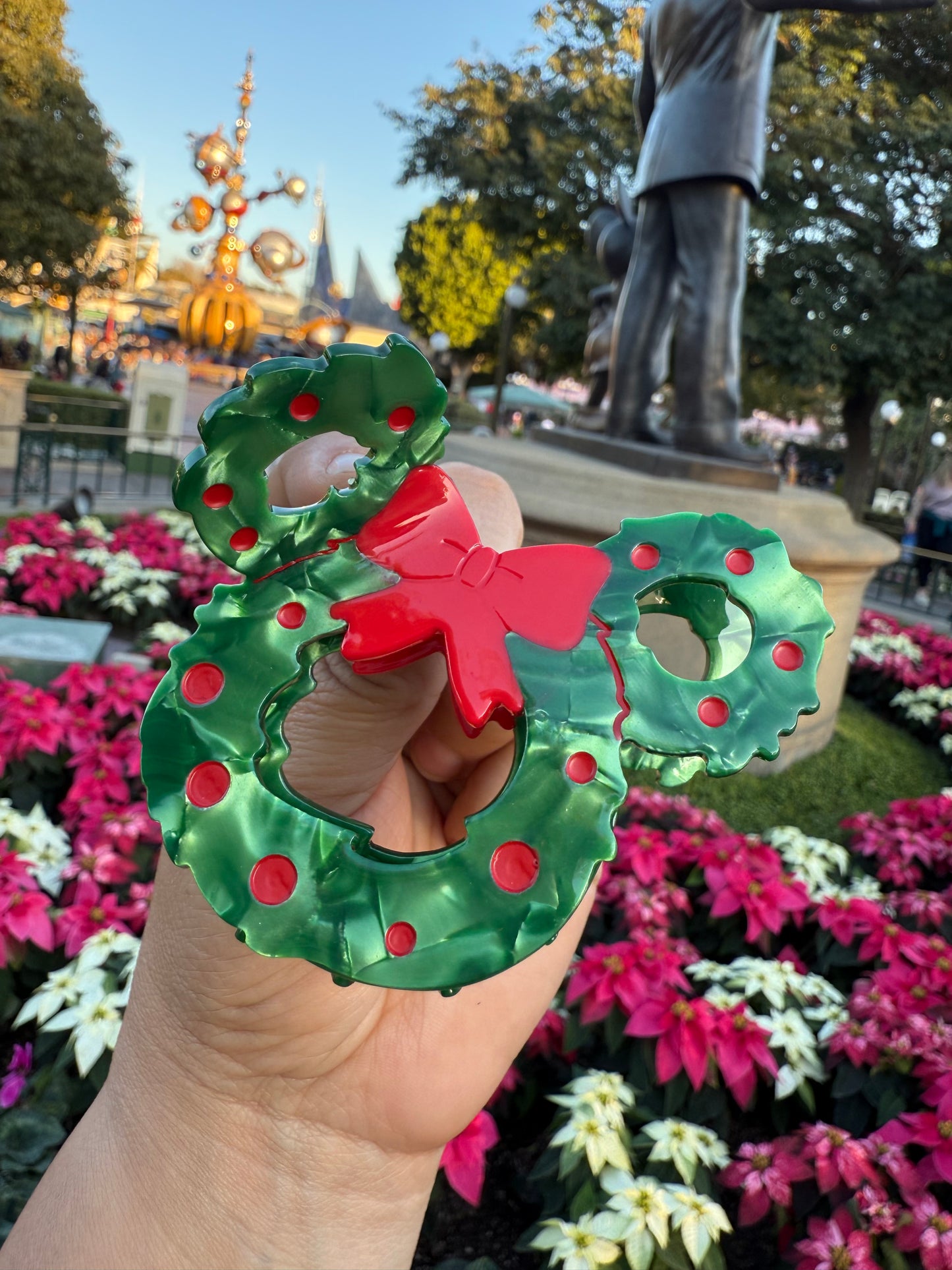 Mickey Mouse Wreath Claw Clip