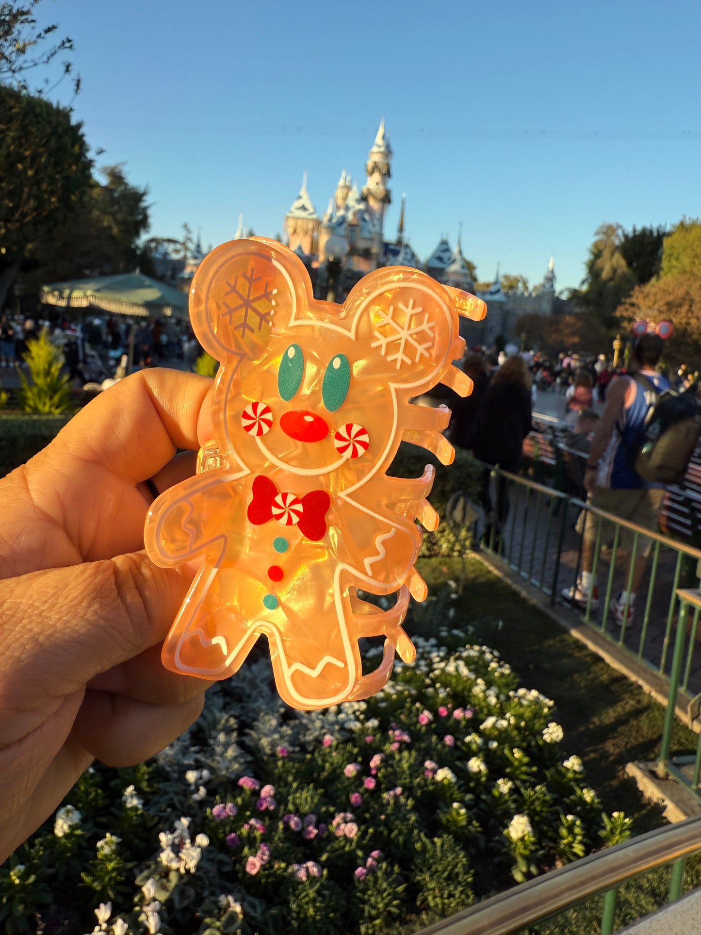 Gingerbread Mickey Claw Clip