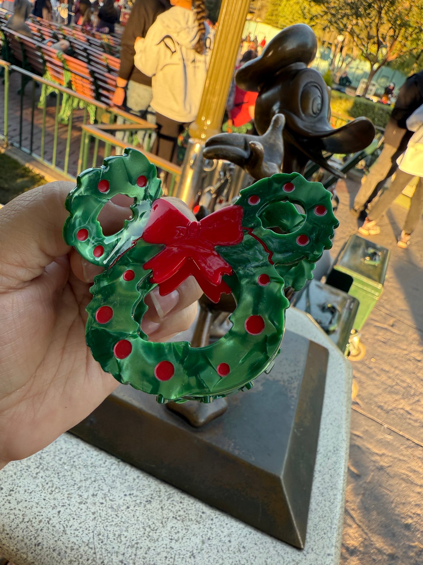 Mickey Mouse Wreath Claw Clip