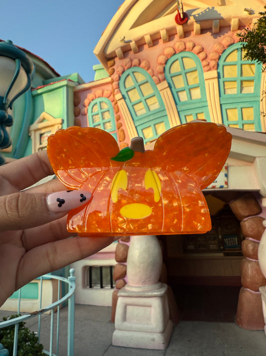 Mickey Pumpkin Hair Clip, Acetate Hair Clip, Accessories for Her, Translucent Clip, PerfectGift, Gifts for Her, Minimalist Style, Minnie