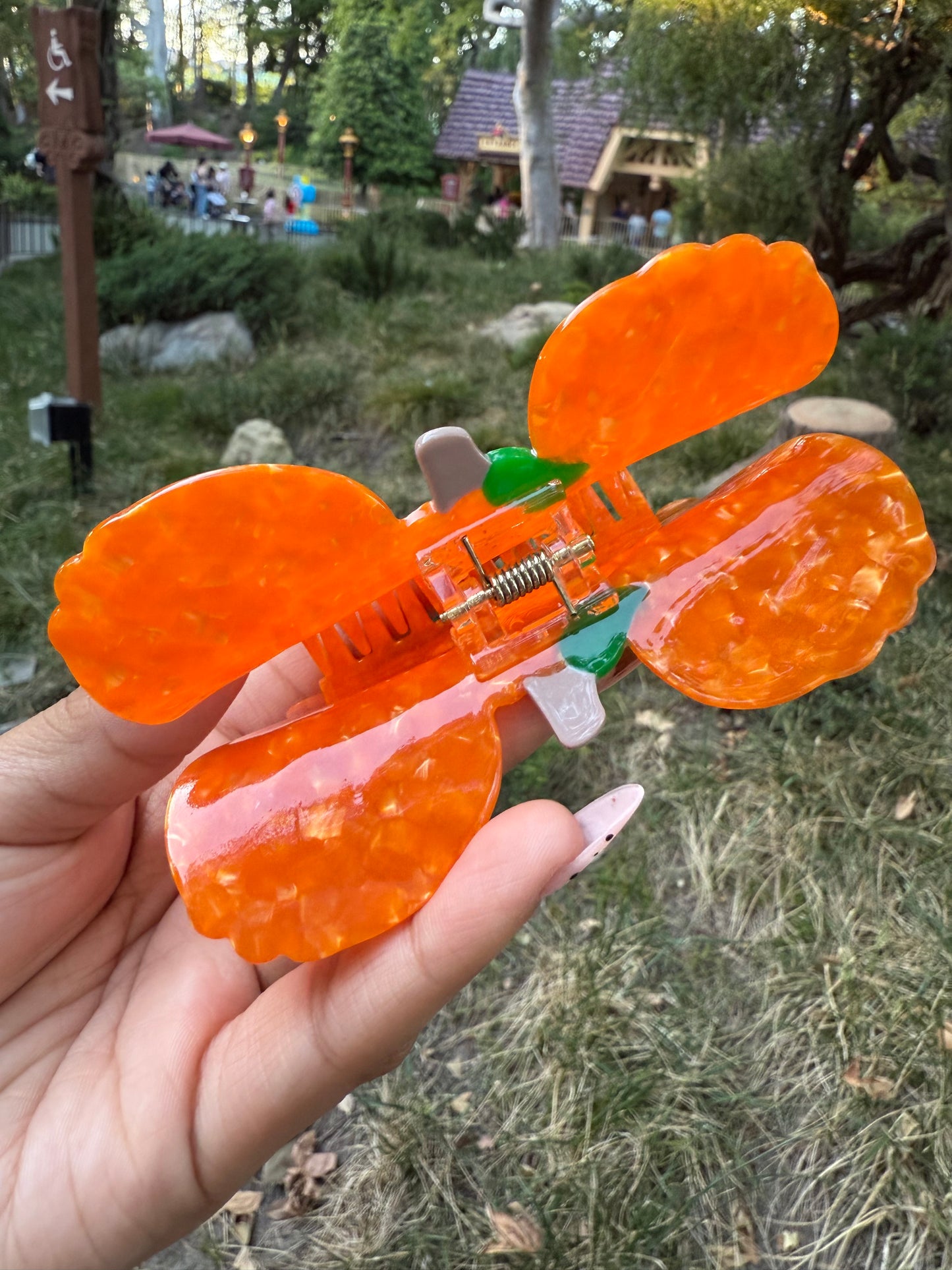 Mickey Pumpkin Hair Clip, Acetate Hair Clip, Accessories for Her, Translucent Clip, PerfectGift, Gifts for Her, Minimalist Style, Minnie