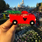 Mickey Santa Red Truck Claw Clip