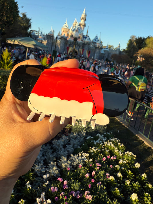 Mickey Santa Hat Hair Claw Clip