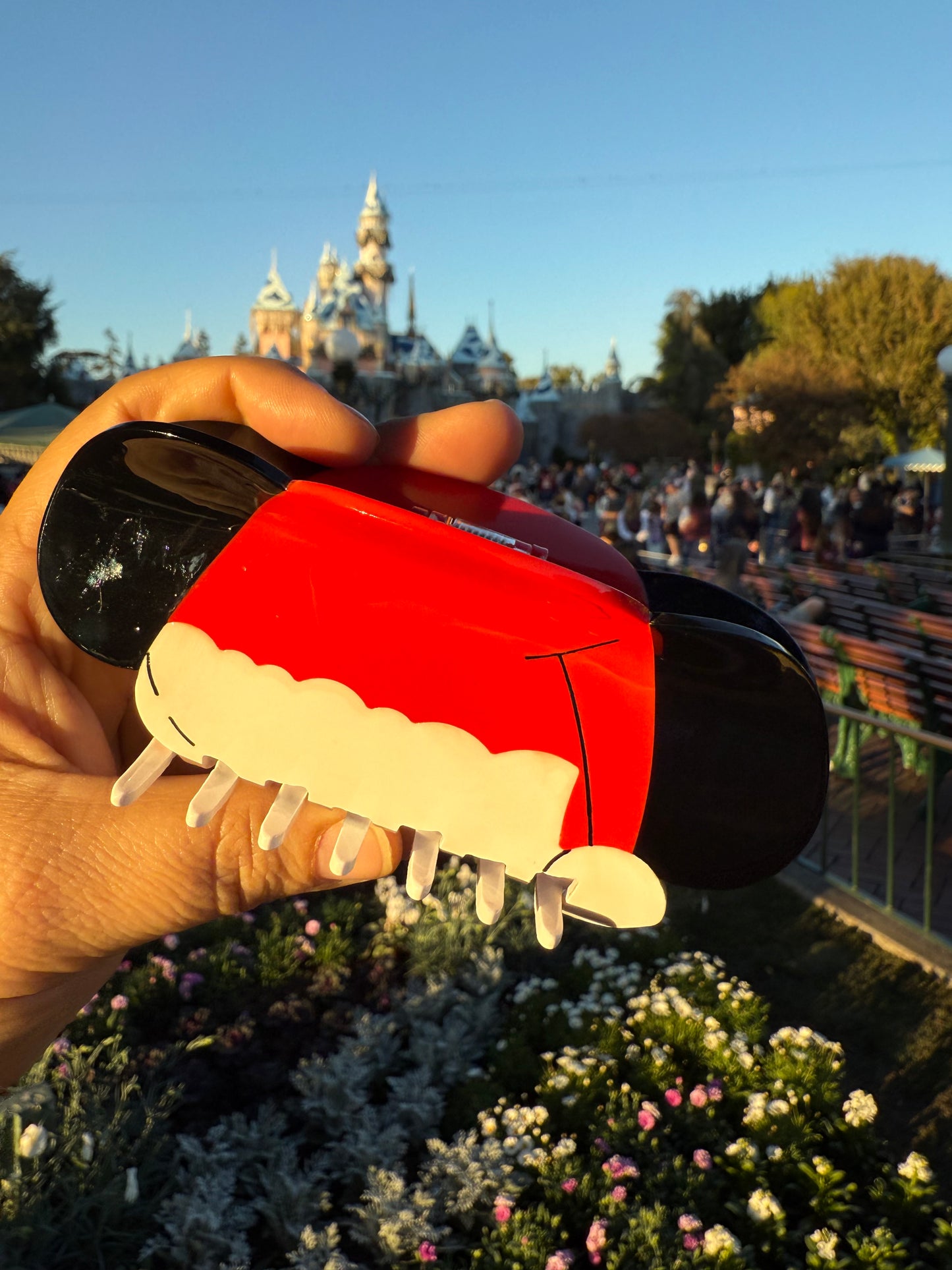 Mickey Santa Hat Hair Claw Clip