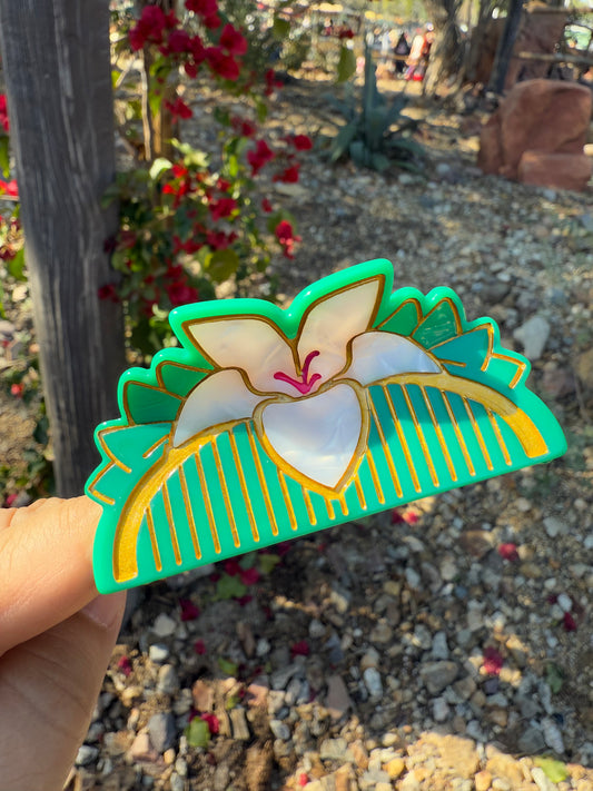Small Mulan Magnolia Claw Clip