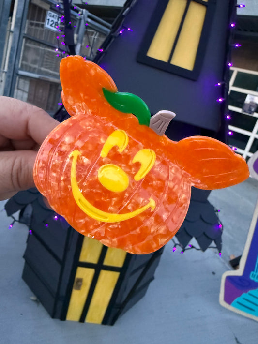 Pumpkin Mickey Hair Clip