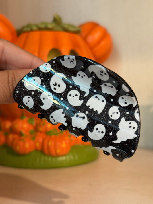 Glitter Ghost Claw Clip