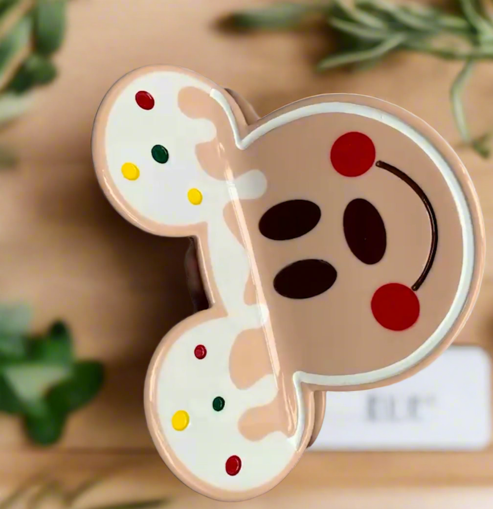 Mouse Gingerbread Claw Clip